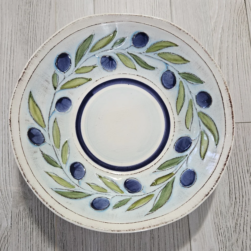 Crate & Barrel Gianna Pasta/Soup Bowl Retired Pattern Earthenware Rare Italy 9